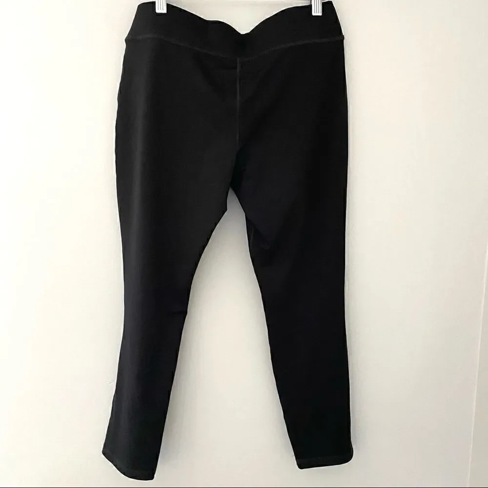 Susan Lucci Black athletic leggings Medium Petite
